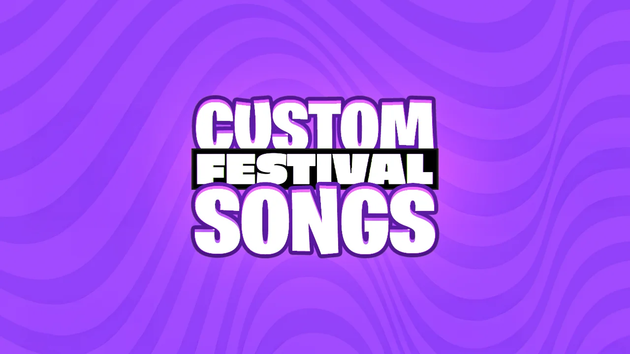 Custom Festival Songs title screen in Fortnite Festival style